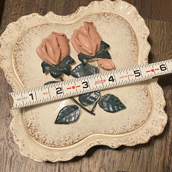 Lefton Rose ceramic Box Gold vintage porcelain box - Picture 9 of 10